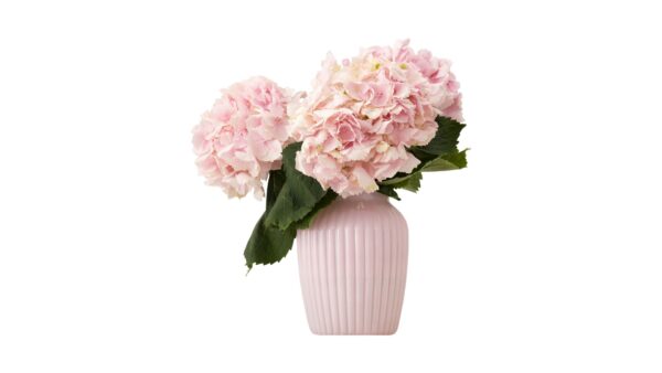 Pink Hydrangea Arrangement in Ceramic Vase - Artificial Flowers for Home Decor