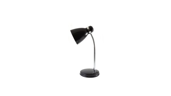 Vintage-Inspired Black Desk Lamp with Adjustable Gooseneck