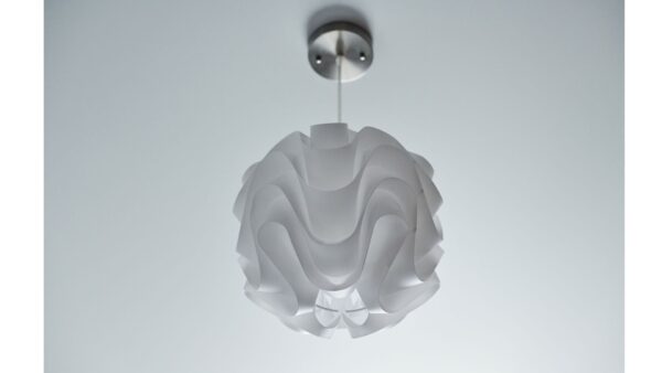 Modern White Pendant Light with Sculptural Design - Contemporary Ceiling Fixture