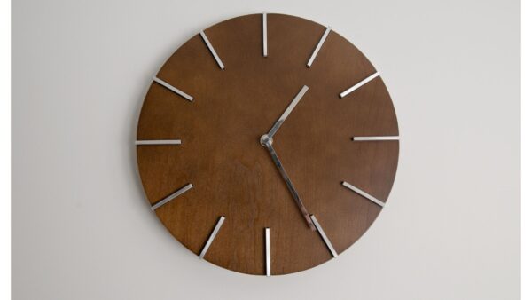 Modern Wooden Wall Clock with Minimalist Design - Silent Non-Ticking Movement