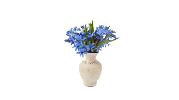 Bluebell Flower Arrangement in Ceramic Vase - Artificial Flowers for Home Decor