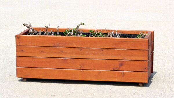 Wooden Planter Box - Rectangular Garden Planter for Outdoor or Indoor Use